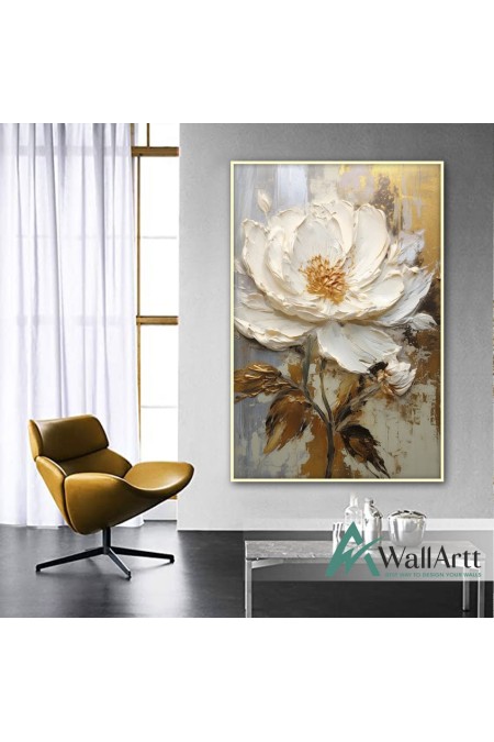 Gold Elegancy II 3d Heavy Textured Partial Oil Painting